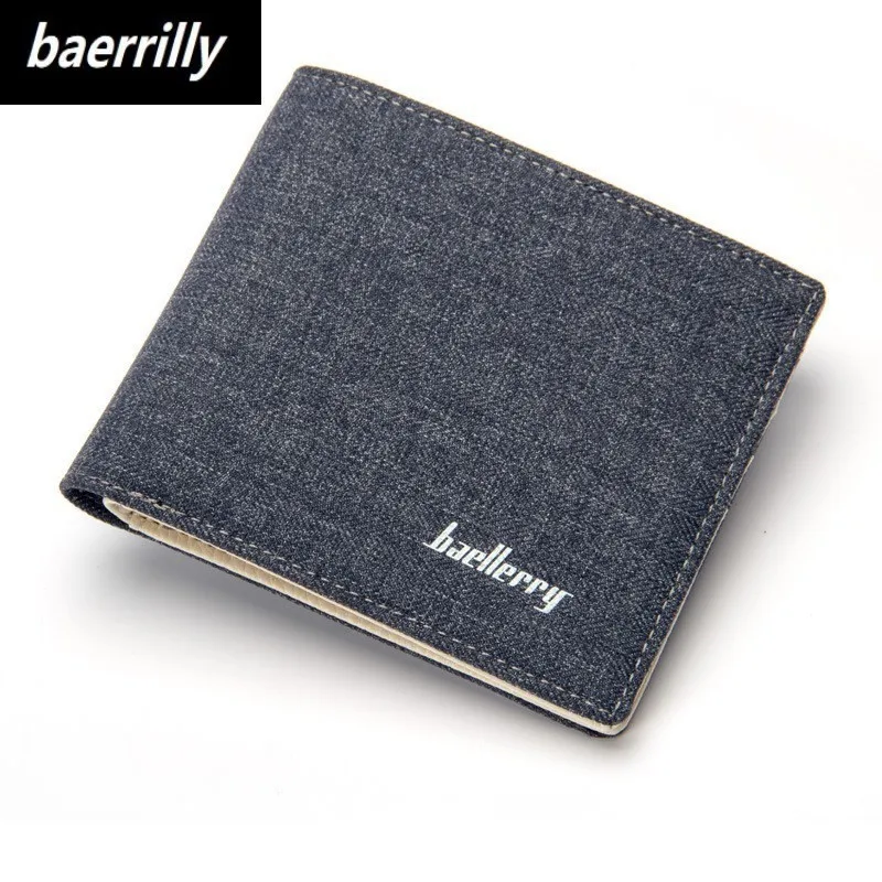 

Fashion Mens Short Denim Wallet Women Canvas Purse Bifold Ultra-thin Male Wallet Casual Money Bag Card Holder Bank Card Case