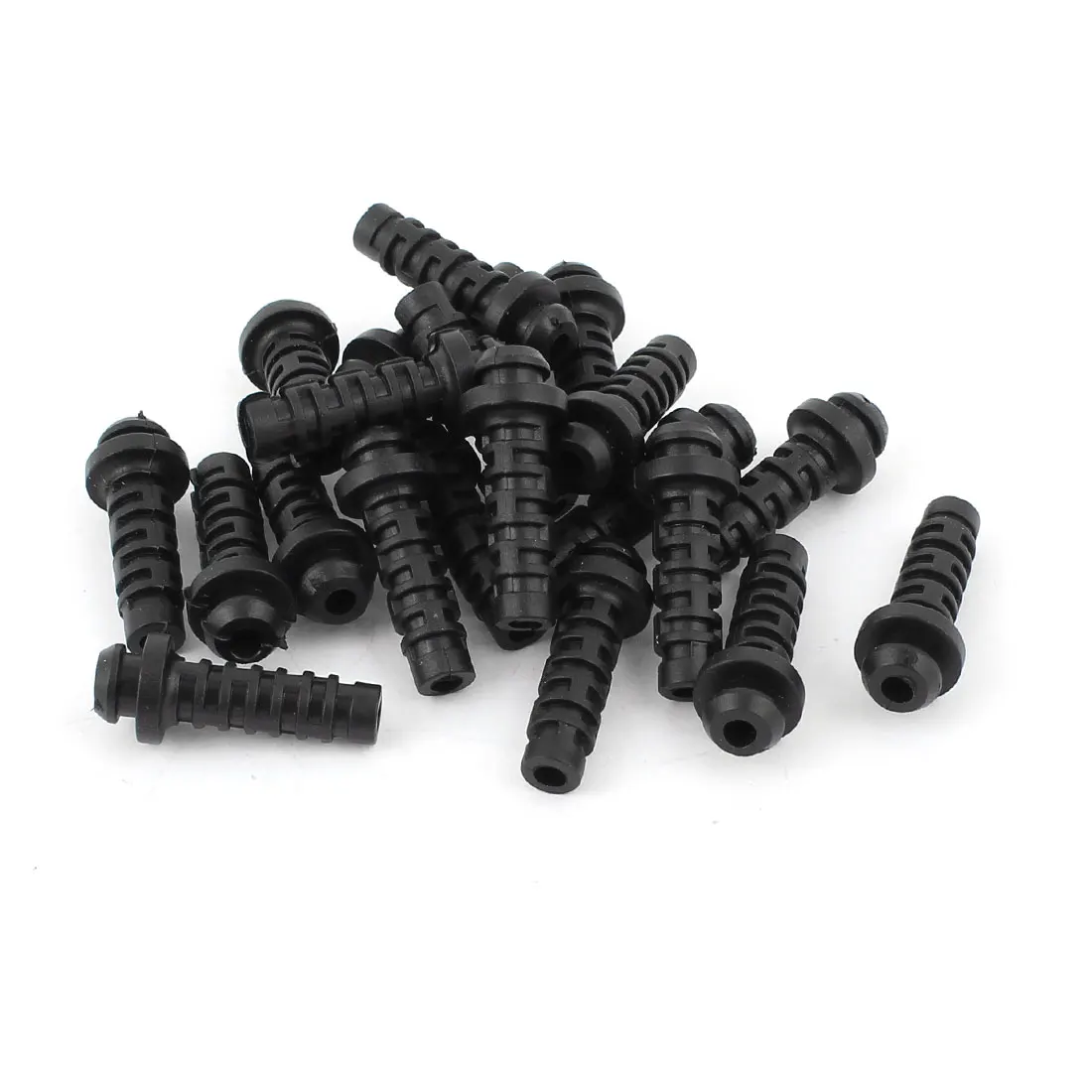 

UXCELL 20Pcs 25X6x3mm Micro Rubber Strain Relief Cord Boot Protector Cable Sleeve Hose For Cellphone Charger