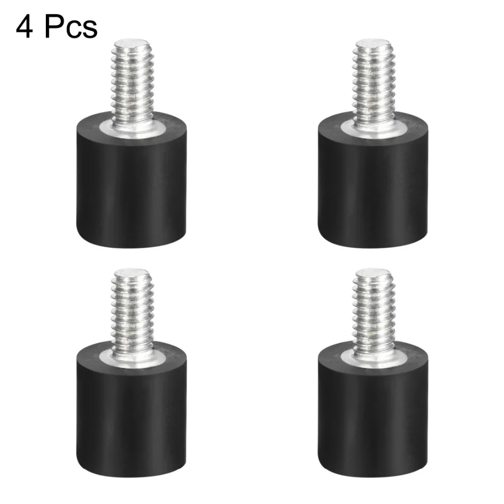 4 x 15mm M4 Male to Male Rubber Anti Vibration Screw Damper Shake Reduction 