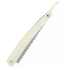 Волшебная прямая бритва бежево-белая. Для барберов влажное Бритье