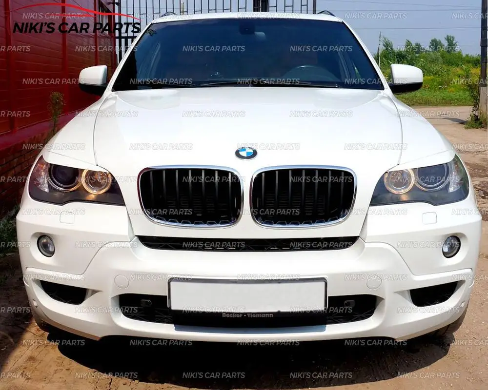 Брови на фары чехол для BMW X5 E70 2007-2013 ABS пластик ресницы литья украшения автомобиля Стайлинг принадлежности для тюнинга