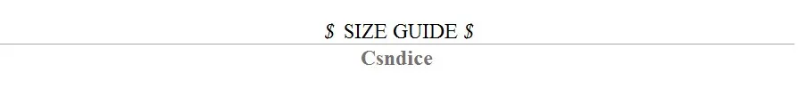 1 size guide