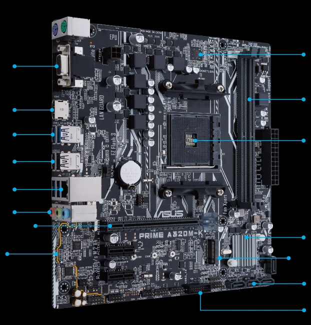  Neue ASUS PRIME A320M-K motherboard Buchse AM4 DDR4 USB3.0 SATA3 HDMI VGA 32 GB B320 desktop mother