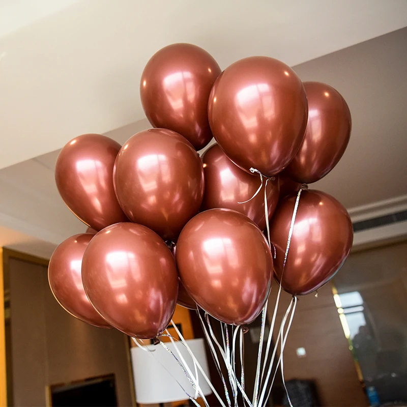 10pcs 2 2g brown latex pearl balloon inflatable helium air globo wedding font b valentines b