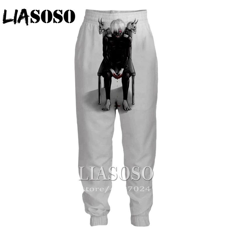 LIASOSO 3d принт для женщин брюки для девочек мужчин Пот Мода штаны-карго пот мотобрюки Токио вурдалак полной длины аниме Зима хип хоп D794