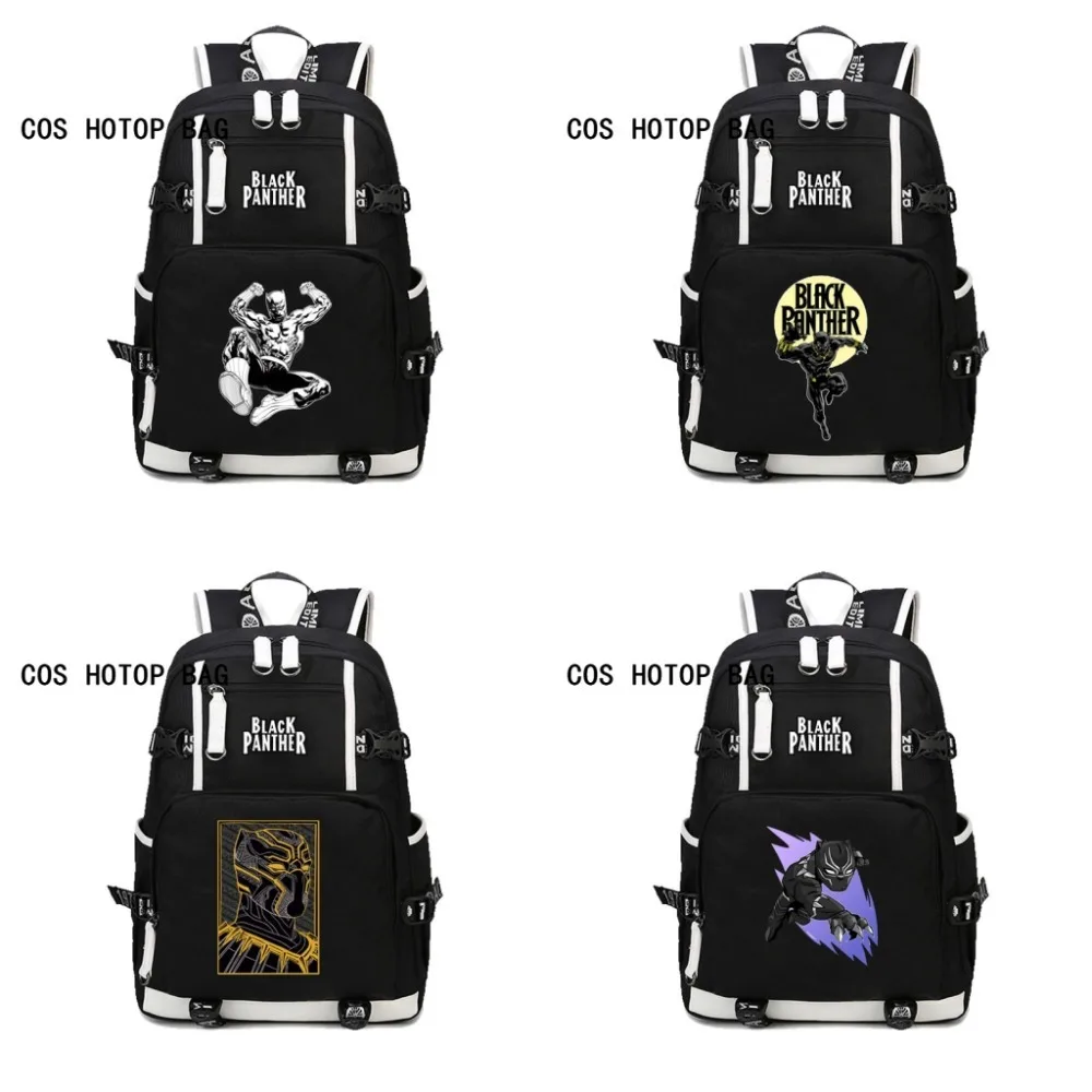 

Comics Black Panther Backpack Student Schoolbag Laptop bag Canvas Student Schoolbag Unisex Travel Bags Backpack 16 style