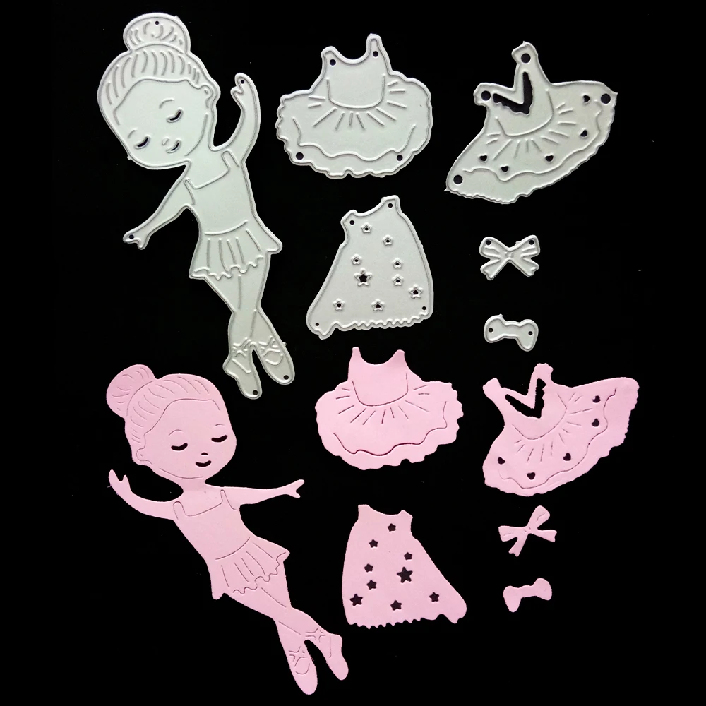 

DIY Embossed Carbon Steel Mold Scrapbook Stamp Seal Embossing Die Girls Dress Series