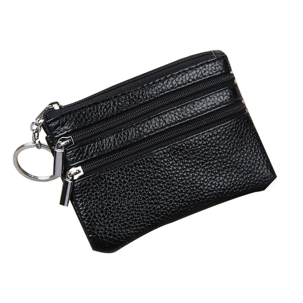 Натуральная кожа ключи, монеты организатор мешок с застежкой-молнией мешок Для женщин кошелек сумочка подарок