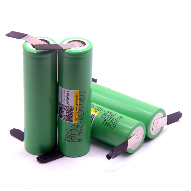 4 шт liitokala 18650 2500mah литиевая батарея INR18650-25R 20a батарея