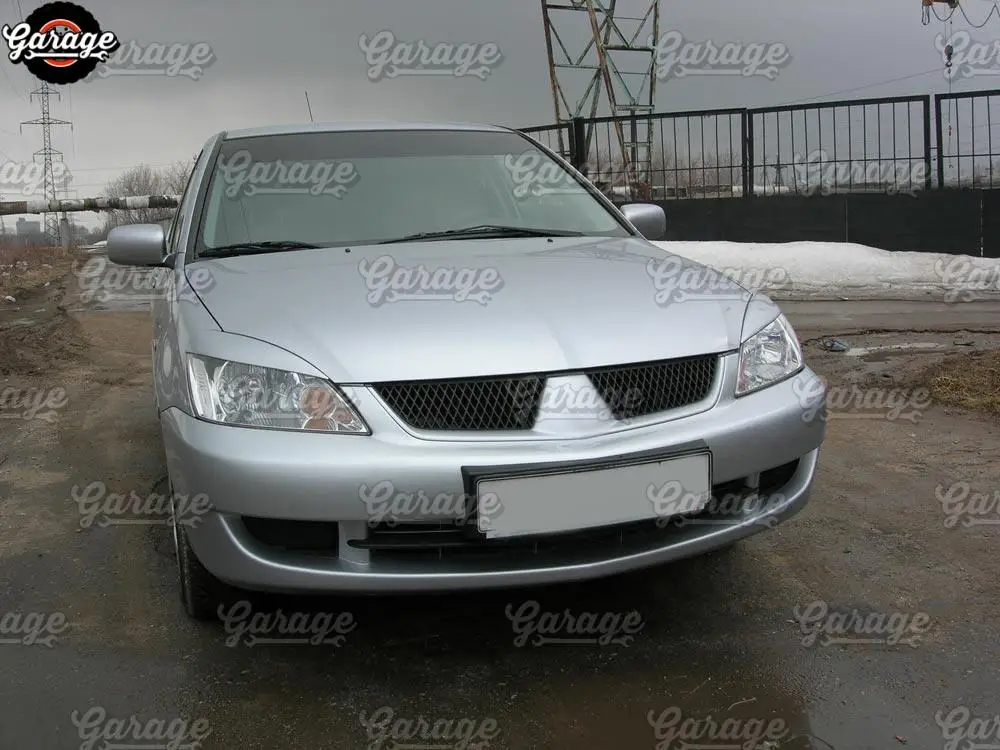 Веки для фар для Mitsubishi Lancer 9 2003-2007 ABS пластиковые накладки реснички брови Чехлы для отделки аксессуары Стайлинг тюнинг