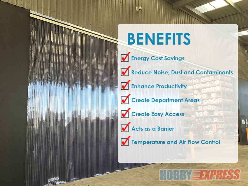 Arrowzoom Pvc Strip Clear Plastic Curtain Warehouse Freezer Door