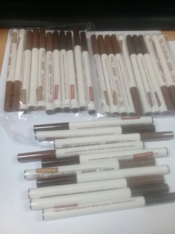 Eyebrow Microblading Tattoo Ink Pen ***FREE 3Pcs eyebrow shaper*** photo review