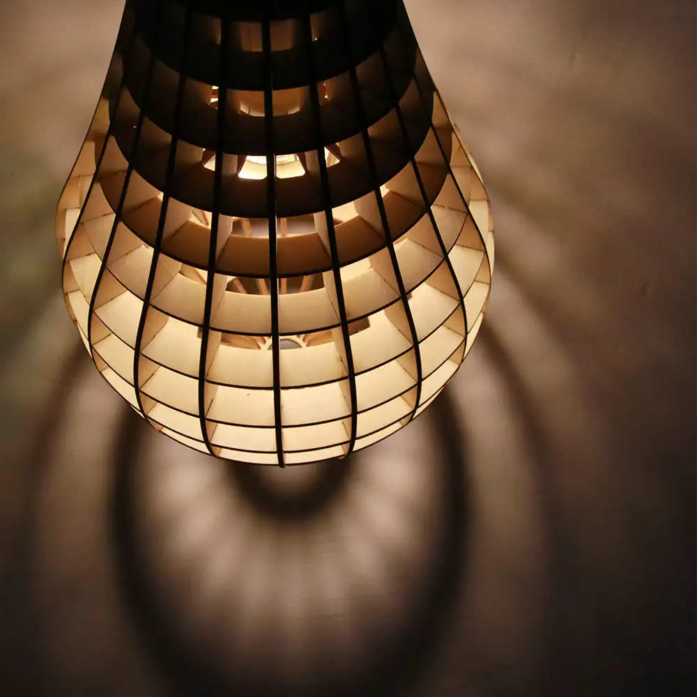 1 шт., новинка, светильник в форме лампы, креативный светильник, люстра, умный светильник, светильник, деревянная лампа, подвесной светодиодный светильник