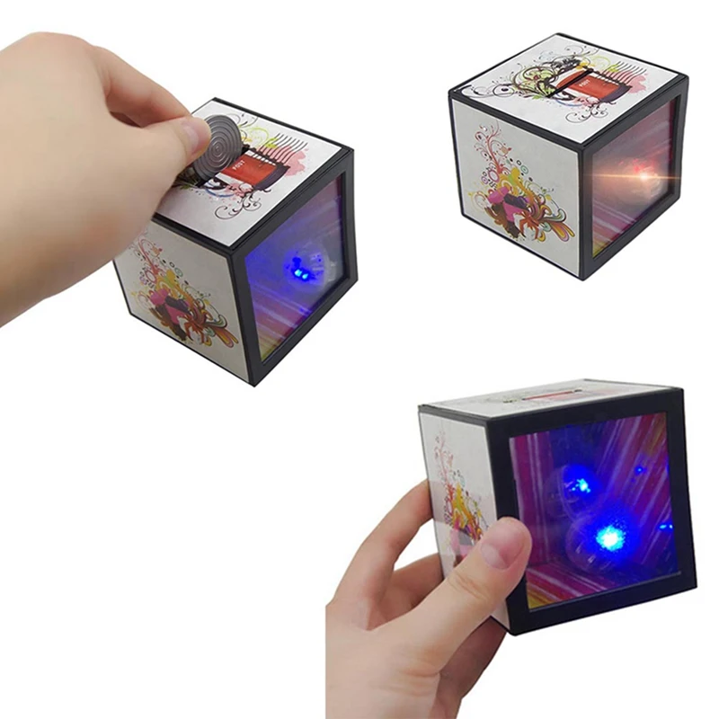 Funny Gadgets Flash Light Up Magic Box Piggy Bank Close Funny Gadgets Flash Light Up Magic Box Piggy Bank Close Trick Money Props
