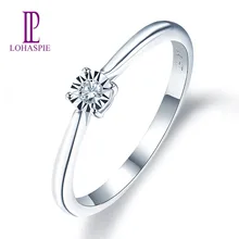LP Natural Diamonds White Gold Wedding Engagement Ring Solid 14K Fine Fashion Gemstone Jewelry For Women's Gift New LP Natural Diamonds White Gold Wedding Engagement Ring Solid 14K Fine Fashion Gemstone Jewelry For Women's Gift New