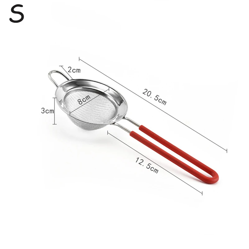 Нержавеющая сталь муки Сита Шейкеры провод фильтр для масла с тонкой сеткой СИТО ДУРШЛАГ кухонные инструменты для выпечки Кондитерские инструменты - Цвет: 8 cm
