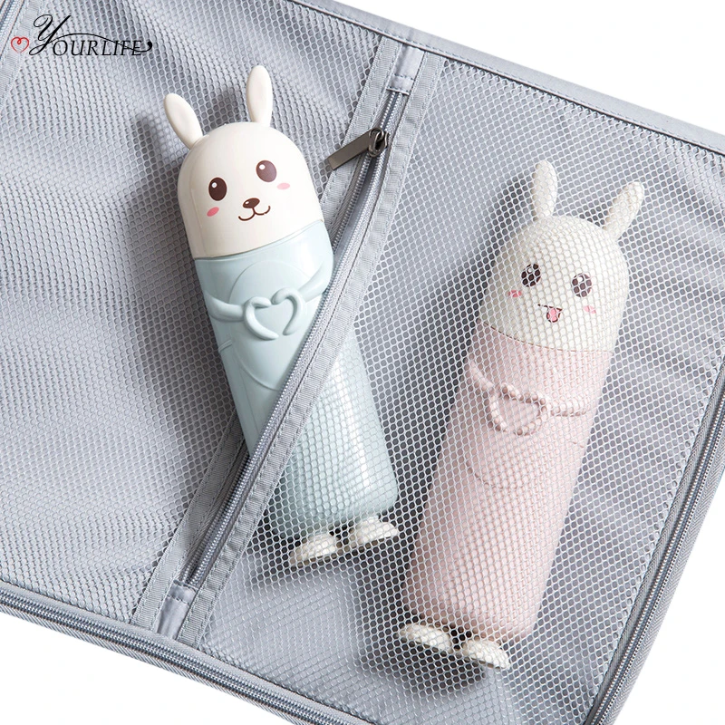 OYOURLIFE Cute Cartoon Toothbrush Storage Box Portable Outdoor Travel Tooth Brush Protect Case Bathroom Toothbrush Organizer