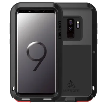 

Love Mei - Funda Compatible con Samsung Galaxy S9 ,Aluminio y Silicona Armadura Ultra Resistente Proteccion Extrema - Negro