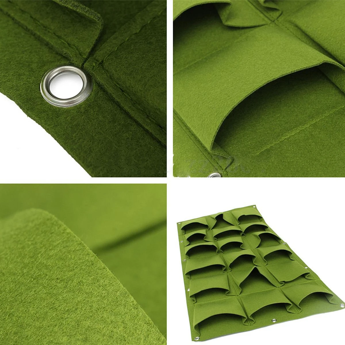 Универсальный 18-карман висит вертикальный двор настенные карманы для растений в помещении/на открытом воздухе горшок для растений(зеленый