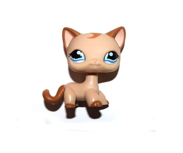 

Pet Shop Blue Eyes Brown Hair Tan Cat Loose Figure Child Toy XMAS GIFT FREE SHIPPING