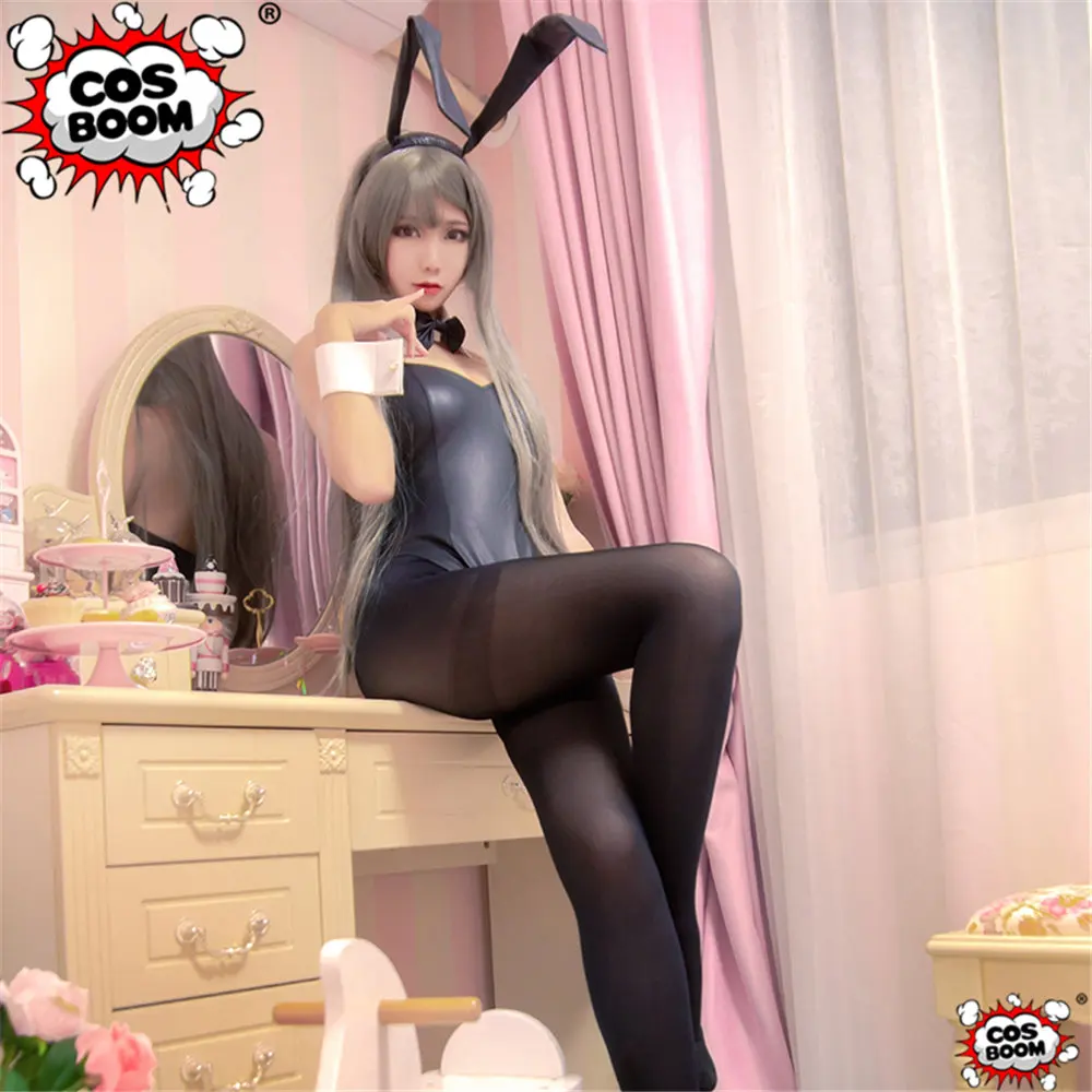 Japanese anime Seishun Buta Yarou  wa Bunny Girl Senpai no Yume wo Minai Cosplay Costume Mai Sakurajima 01