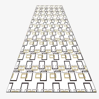 Else Черный Желтый прямоугольник Геометрические линии 3d принт Нескользящая микрофибра моющийся длинный бегунок коврик пол коврики для прихожей