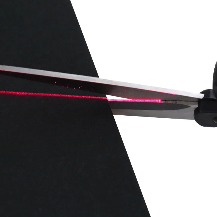

Professional Laser Guided Scissors Crafts Wrapping Gifts Fabric Sewing Cut Straight Fast Scissor Shear Home Office Kitchen Tools