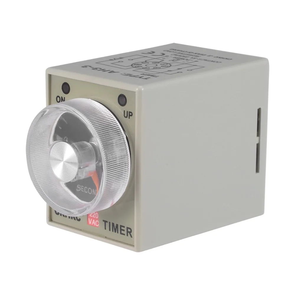 UXCELL AC 220V 3/10S 8 Terminals Relays Range Adjustable Delay Timer