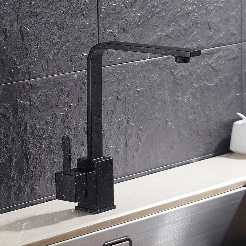 Newest! Kitchen Sink Faucet Swivel Taps Kitchen Basin Faucets Black Hot& Cold Mixer Sink Tap Torneira Mixer for Bathroom