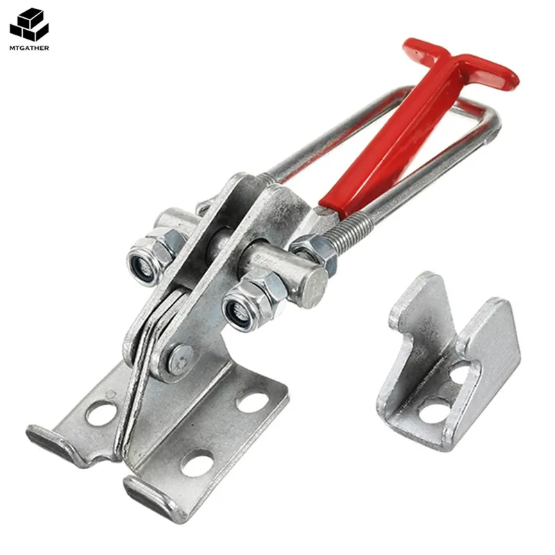 

MTGATHER 350Kg/772Lbs Quick Release Latch Type Toggle Clamp Horizontal Pull Action Galvanized Iron