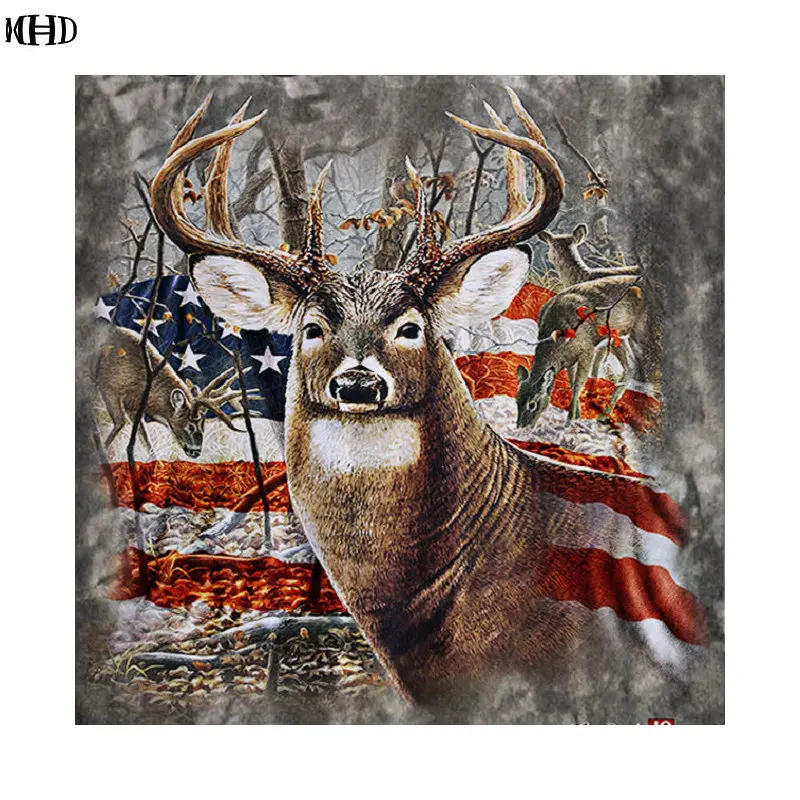 

Diy 5D Diamond Painting Cross Stitch Animal picture rhinestone Diamond Embroidery deer pattern Home Decor Craft Diamond mosaic
