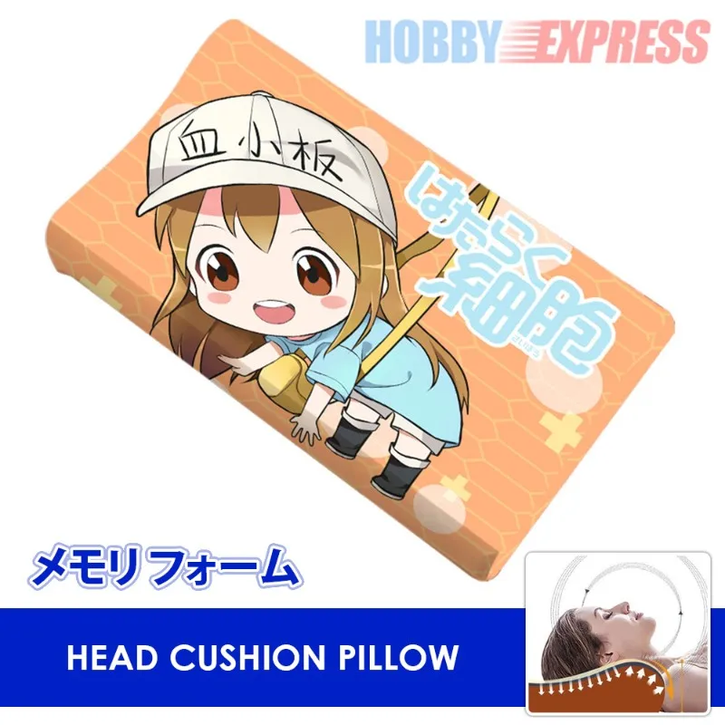 Hobby Express мягкий удобный подголовник из пены памяти аниме, Подушка-ячейки на рабочий день, Nekopara NGNL Zero Two Miku - Цвет: Platelet