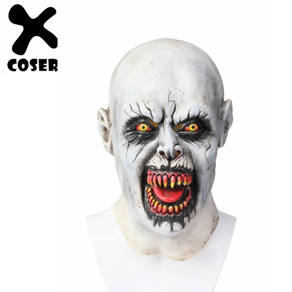 XCOSER монахиня валак белый латекс маска Хэллоуин УЖАСЫ СТРАШНЫЕ маски для лица