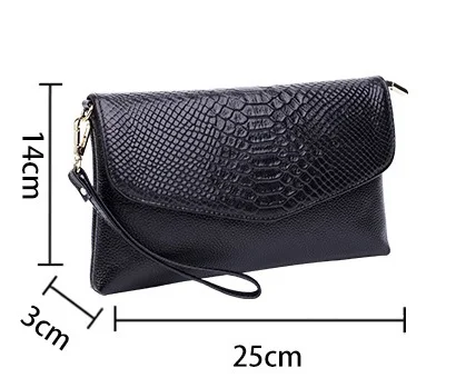 MJ Brand Serpentine Genuine Leather Women Messenger Bag Female Small Crossbody Bag Natural Real Leather Day Clutch with Wristlet (24)
