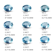 Натуральное неоптимизированное чистое стекло Аквамарин голый камень камень кольцо поверхность поддержка на заказ может быть отправлен за границу осмотр certi