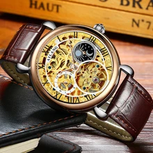 Business Tourbillon mens watches first-brand luxury waterproof punch-proof watch men’s automatic mechanical skeleton watch
