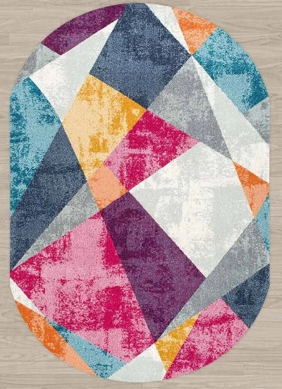 Else розовый серый желтый винтажный лоскутный геометрический 3d принт Нескользящая микрофибра для гостиной современный Овальный моющийся ковер