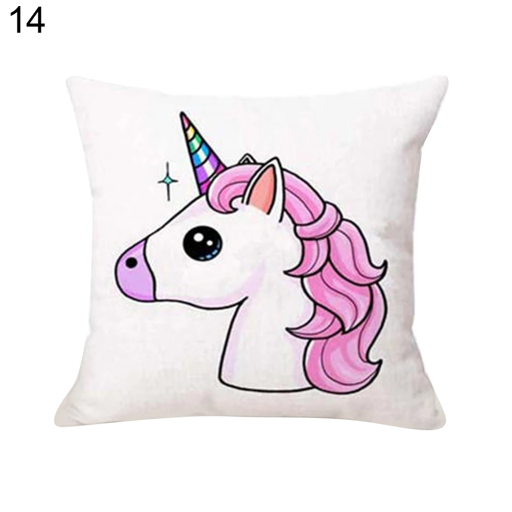 Мультфильм Единорога печати Наволочки кровать талии для дома|pillow case bed|printed pillow