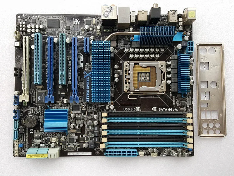 LGA1366 для ASUS P6X58D-E б/у Настольный X58 Материнская плата DDR3