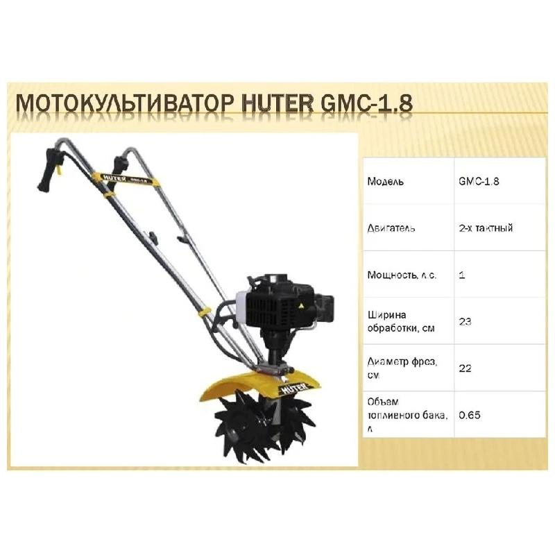 Культиватор бензиновый Huter GMC-1.8