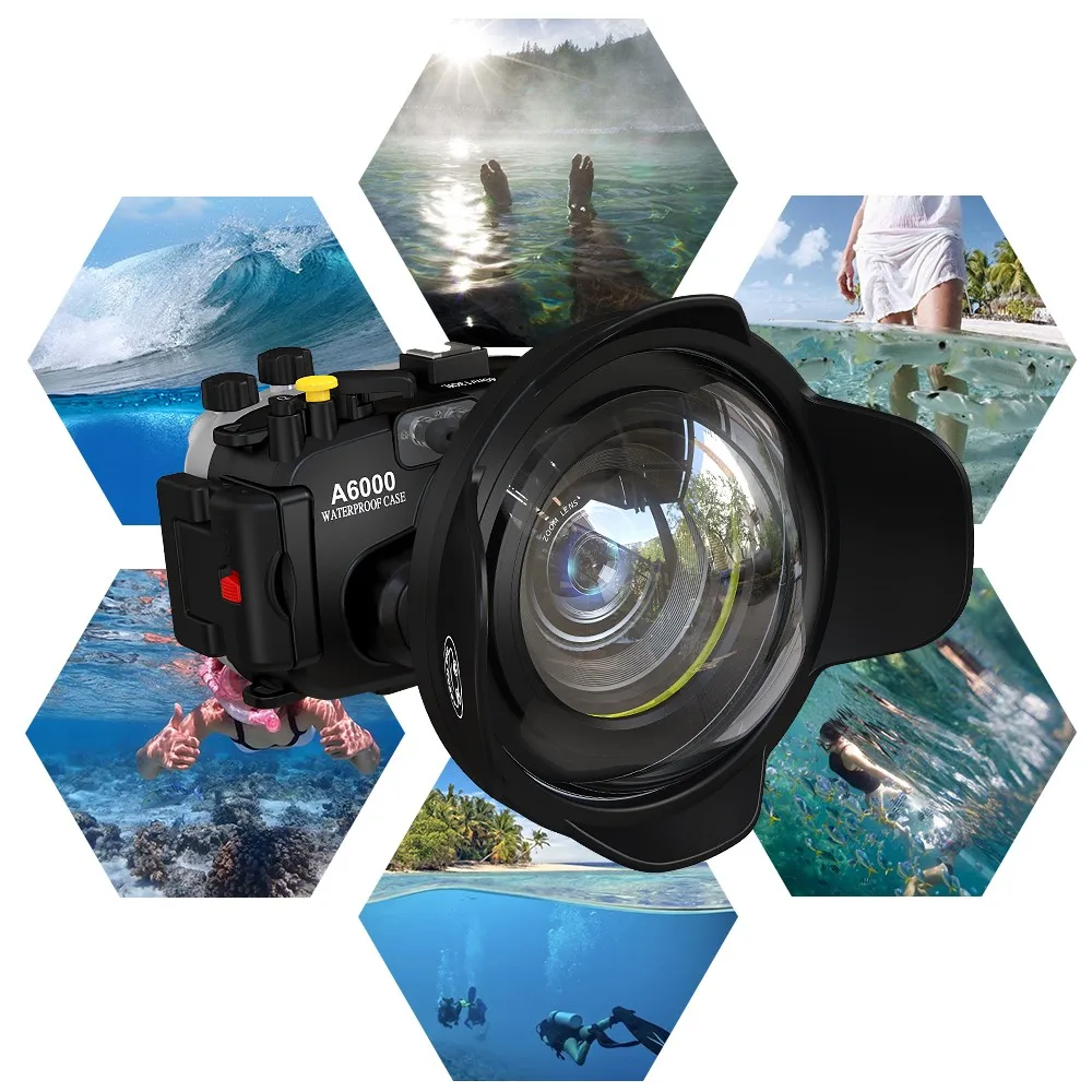 WA 007 широкоугольный объектив камеры 67 мм 0 7x интерфейс для Seafrogs Meikon корпус