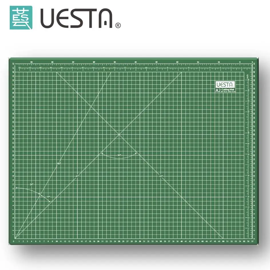 A2 размер UESTA 60x45 см Сетка ПВХ бумагорез коврики для резки - Цвет: A2 Green