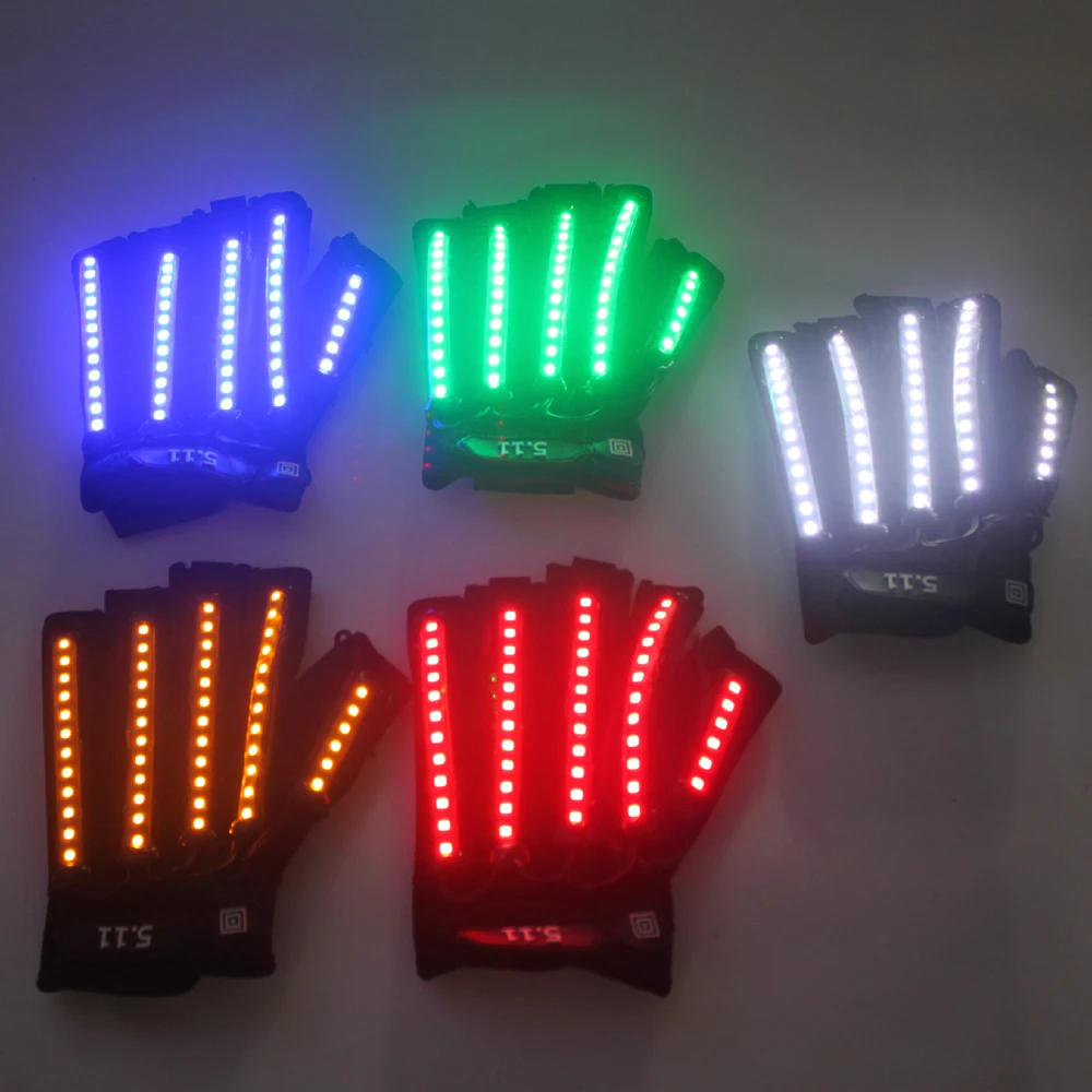 

LED Gloves Laser Show Garment Stage Props Nightclub Singer Dancer Bright LED Light Gloves LED luminous costumes