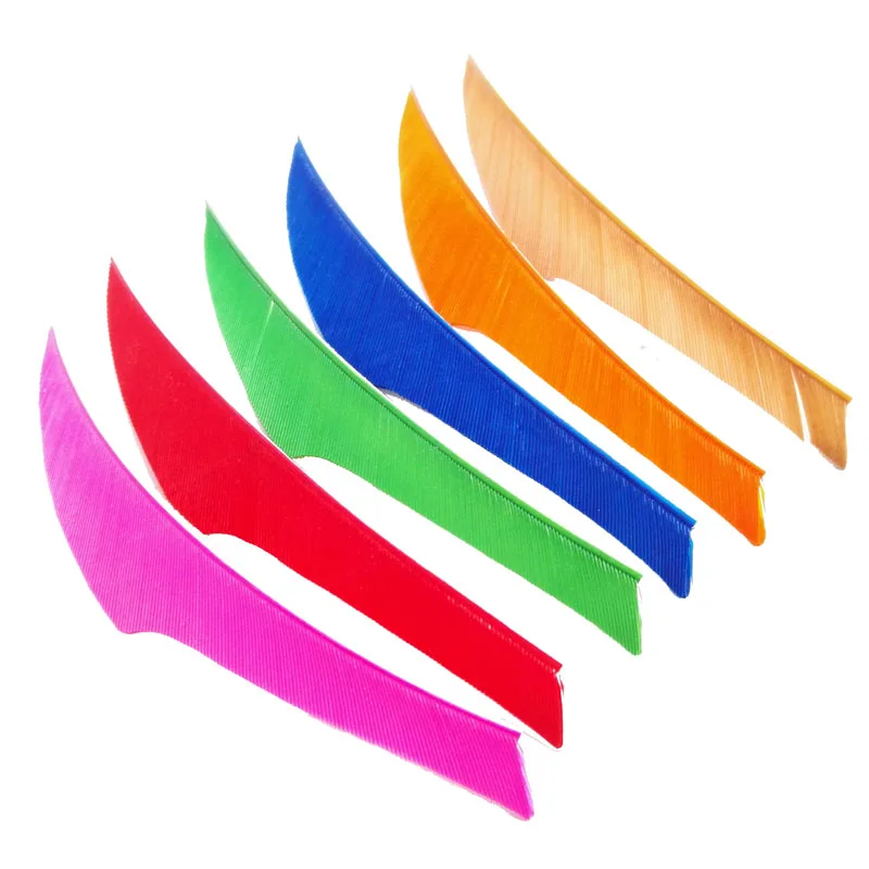 

36pcs 4" Shield Turkey Feathers Arrow Feather Fletching Hunting Fletched for Wooden Arrow Shaft Right Wing Arrow Accessories