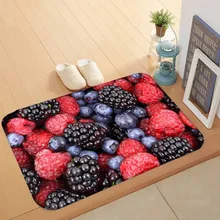 Else красный Blackberry фрукты Черный сливы 3d принт Нескользящие моющиеся половик домашний декор прихожей кухня коврики