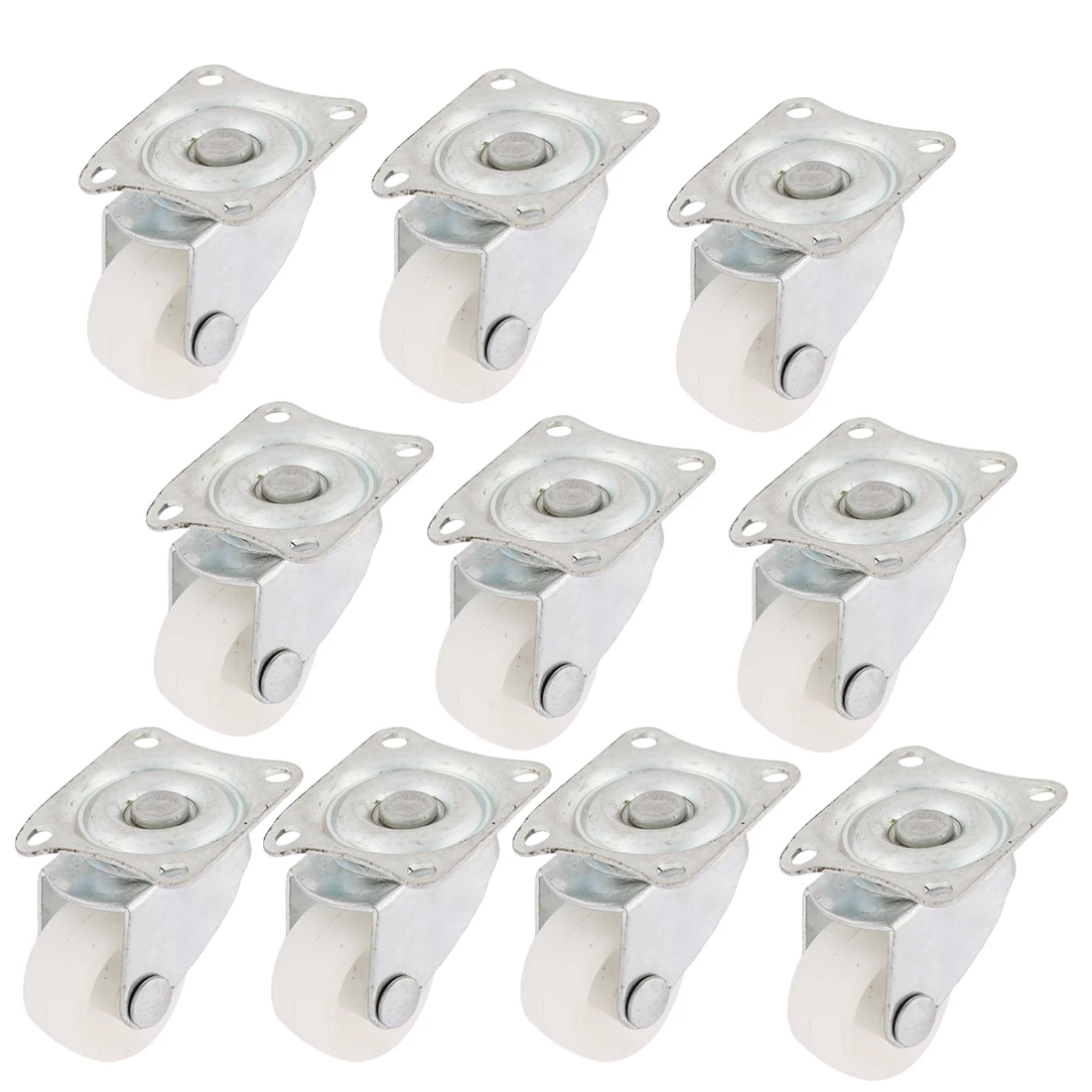 

UXCELL Home Office Chair Metal Top Plate Mounted Swivel Wheels Caster 10Pcs