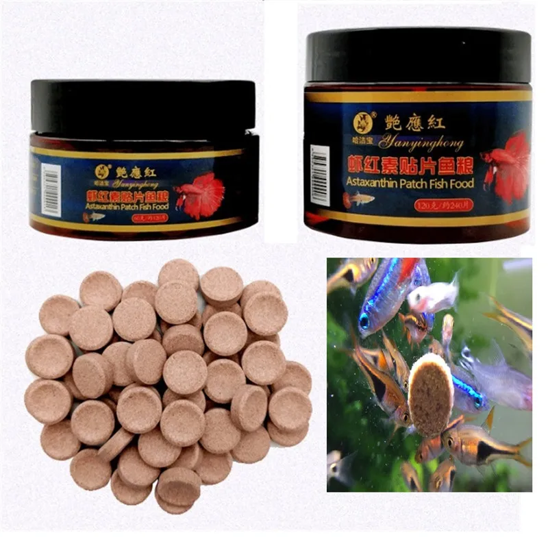 

ZHPZPET 2019 Hot sale Fish Food Tablet Astacin Shrimp Aquarium Feeding Fish Tank Tropical Catfish Pill fish forage 60g/120g
