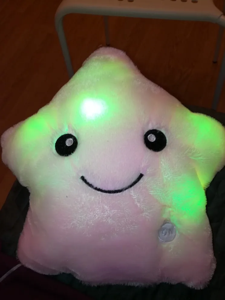 Luminous Colorful Star Cushion Glowing Pillow Plush