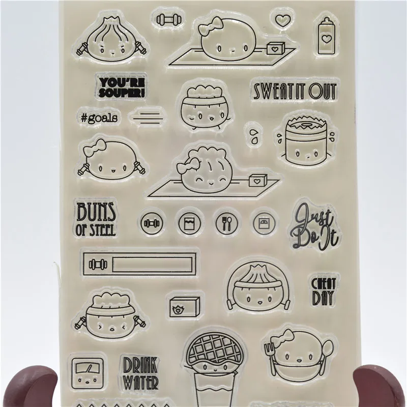 

Let's Work Out! Transparent Clear Silicone Stamp/Seal for DIY scrapbooking/photo album Decorative clear stamp sheets