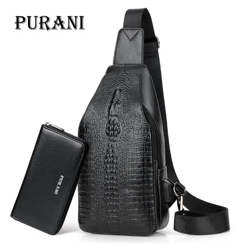 crocodile sling bag